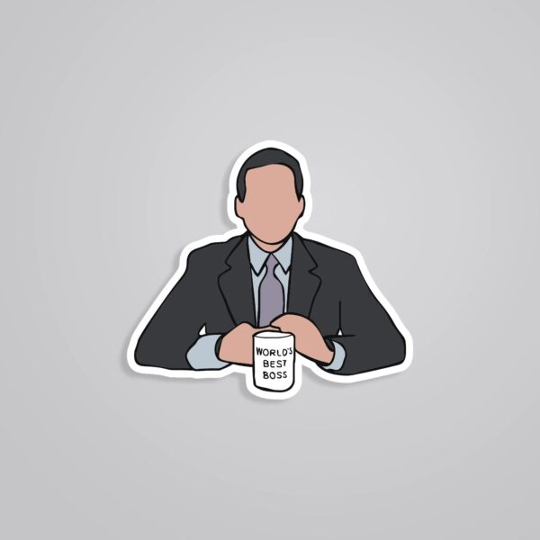 Michael Scott Worlds Best Boss TV Shows Stickers