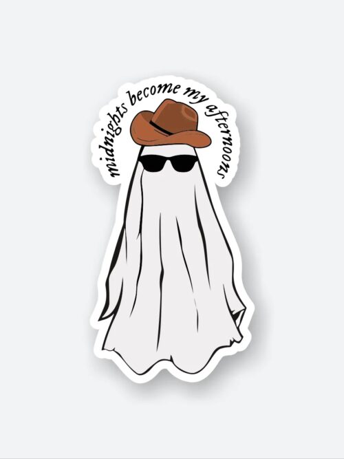 Midnights Become My Afternoon Ghost Sticker