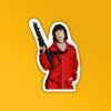 Money Heist Gun Laptop   Mobile Sticker