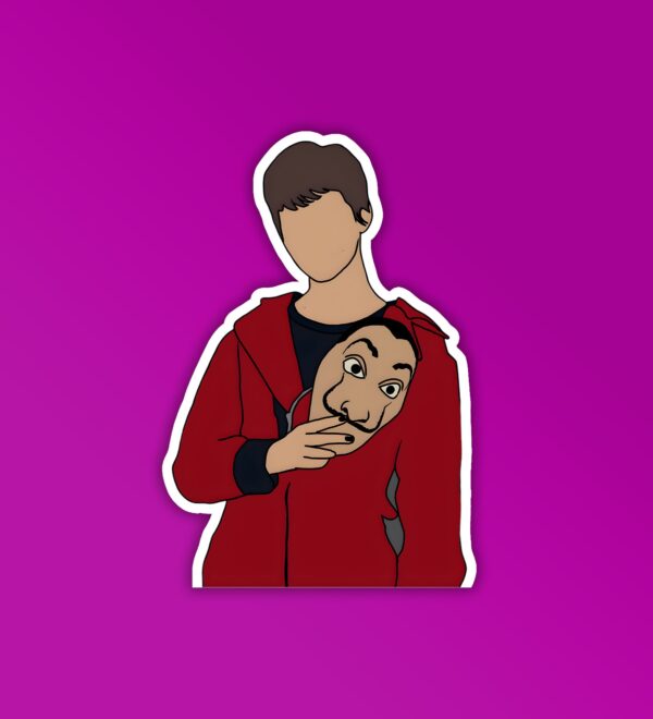 Money Heist Mask Laptop Mobile Sticker Money Heist Mask Laptop Mobile Sticker