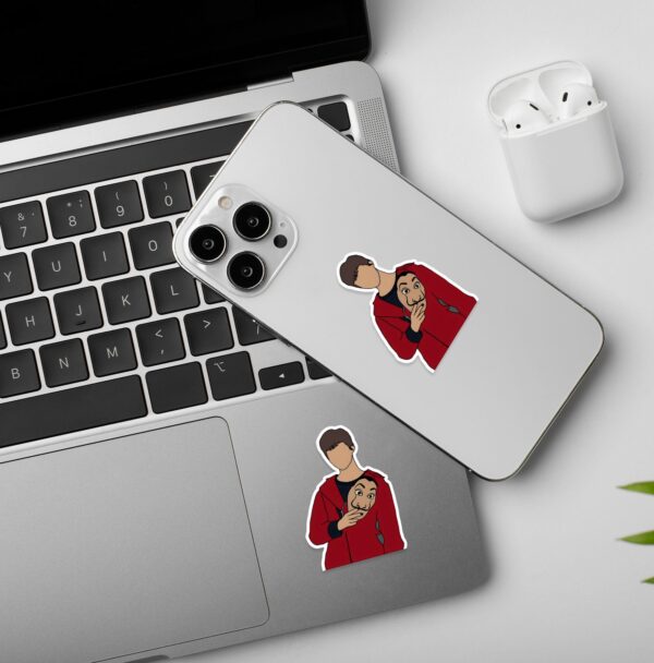 Money Heist Mask Laptop Mobile Sticker Money Heist Mask Laptop Mobile Sticker