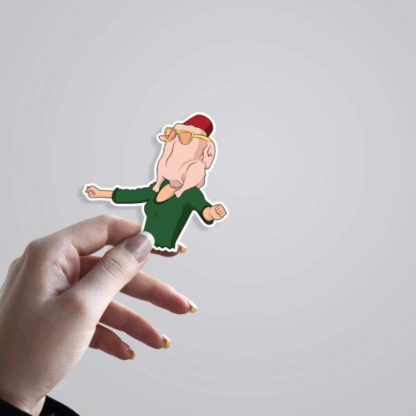 Monica With Turkey Head TV Shows Stickers