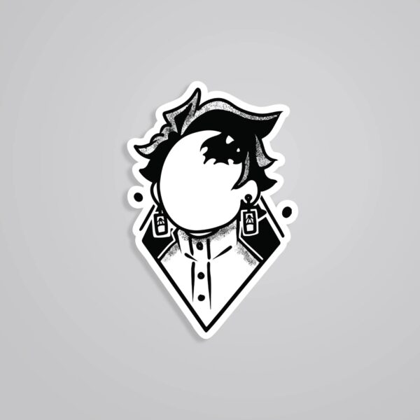 Monochrome Tanjiro Anime Stickers_1 Monochrome Tanjiro Anime Stickers