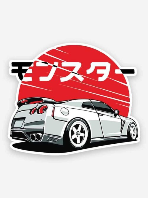 Monster Car Sticker