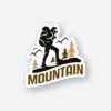 Mountain Trekking Sticker