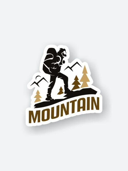 Mountain Trekking Sticker