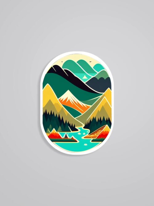 Mountains Travels Stickers