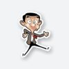 Mr. Bean Crashes Glass Wall Sticker