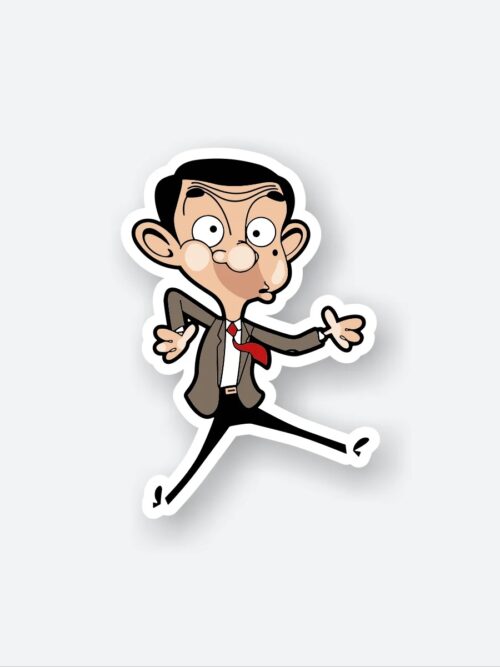 Mr. Bean Crashes Glass Wall Sticker