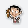 Mr. Bean With Teddy Sticker