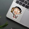 Mr. Bean With Teddy Sticker