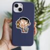 Mr. Bean With Teddy Sticker