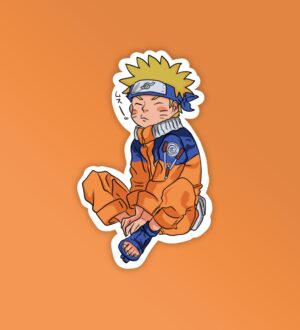 Naruto Sitting Laptop   Mobile Stickers