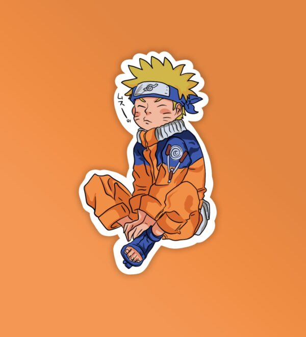 Naruto Sitting Laptop Mobile Stickers Naruto Sitting Laptop Mobile Stickers