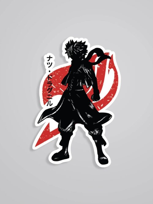 Natsu Dragneel Silhouette Anime Stickers