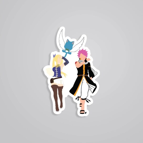 Natsu Lucy Happy Minimalist Anime Stickers Natsu Lucy Happy Minimalist Anime Stickers