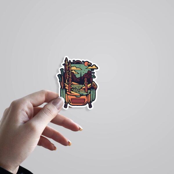 Nature Packed Backpack Travels Stickers