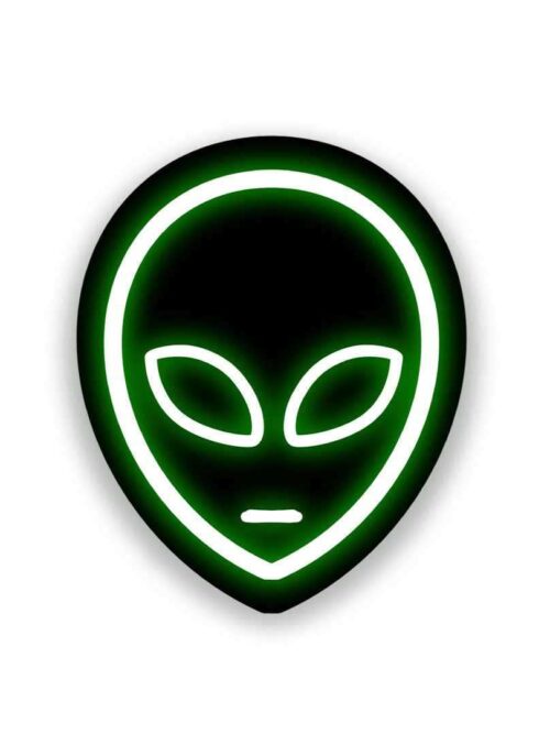 Neon Alien Sticker