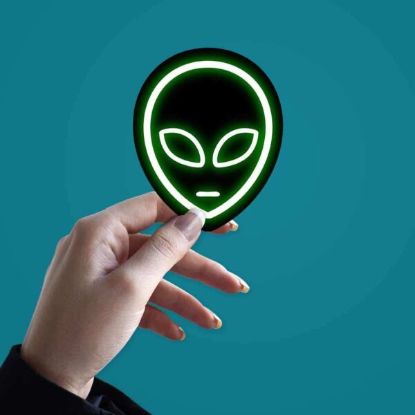 Neon Alien Sticker