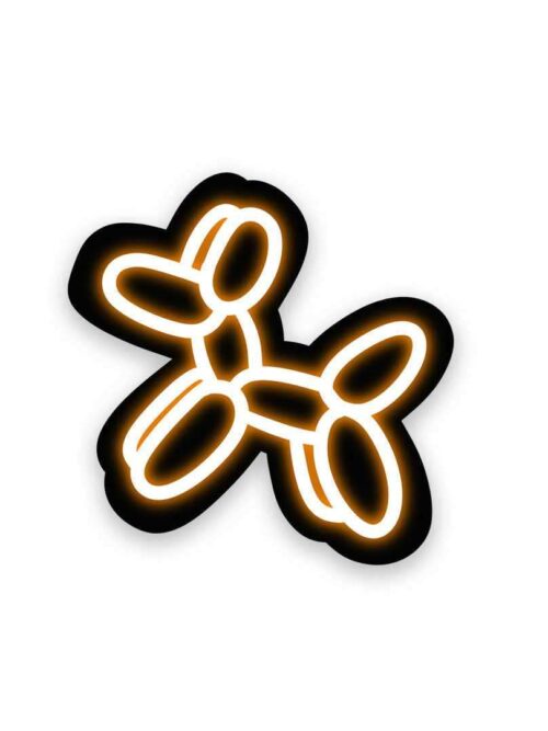 Neon Balloon Dog Sticker
