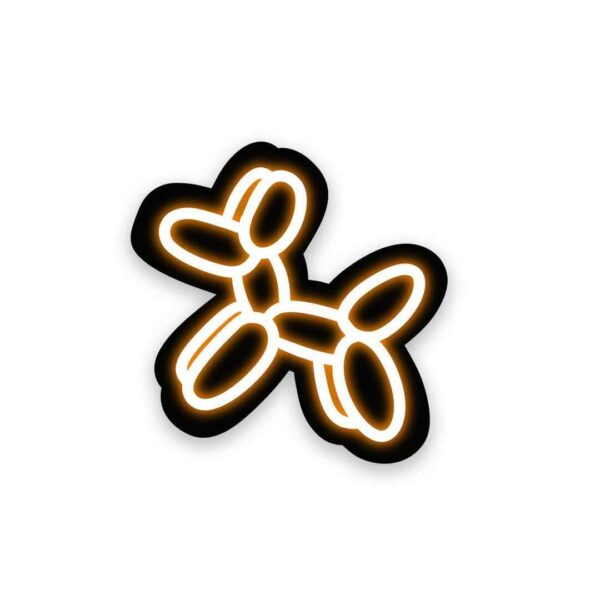 Neon Balloon Dog Sticker