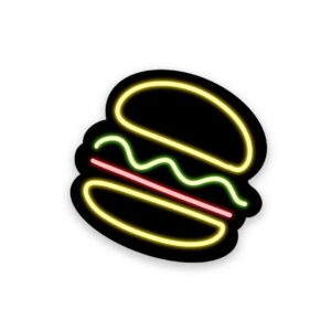 Neon Burger Sticker Neon Burger Sticker