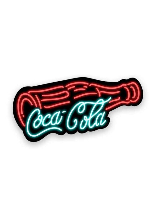 Neon Coca Cola Sticker