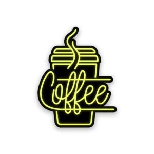 Neon Coffee Sticker Neon Coffee Sticker