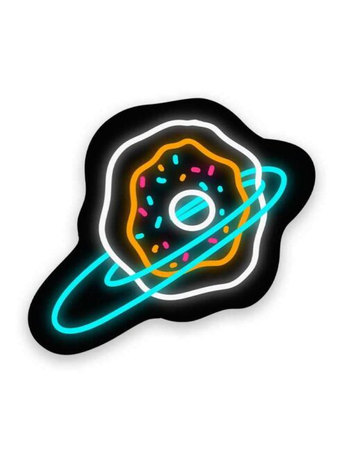 Neon Donut Universe Sticker