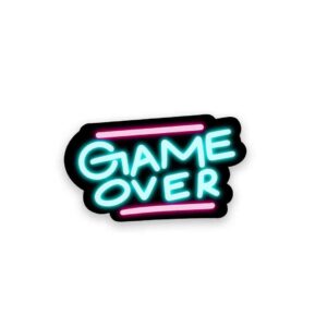 Neon Game Over Sticker Neon Game Over Sticker