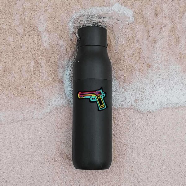 Neon Gun Sticker