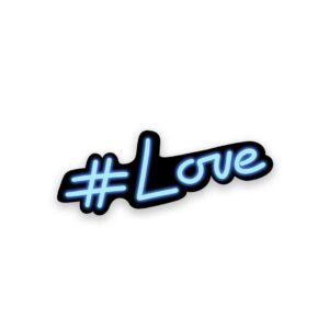 Neon Hashtag Love Sticker Neon Hashtag Love Sticker