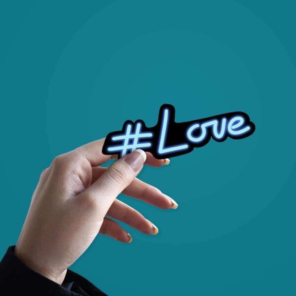 Neon Hashtag Love Sticker Neon Hashtag Love Sticker