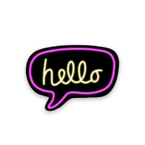 Neon Hello Sticker Neon Hello Sticker