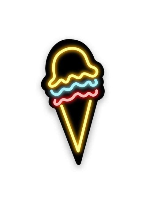 Neon Ice Cream Sticker