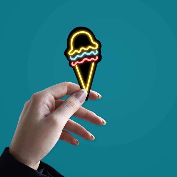 Neon Ice Cream Sticker
