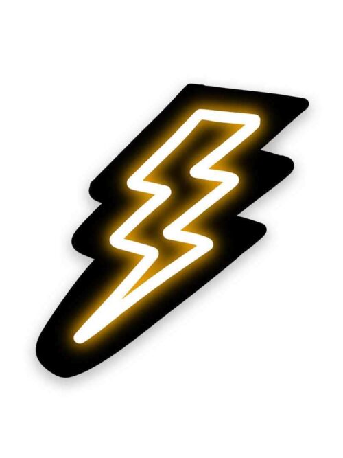 Neon Lightning Sticker