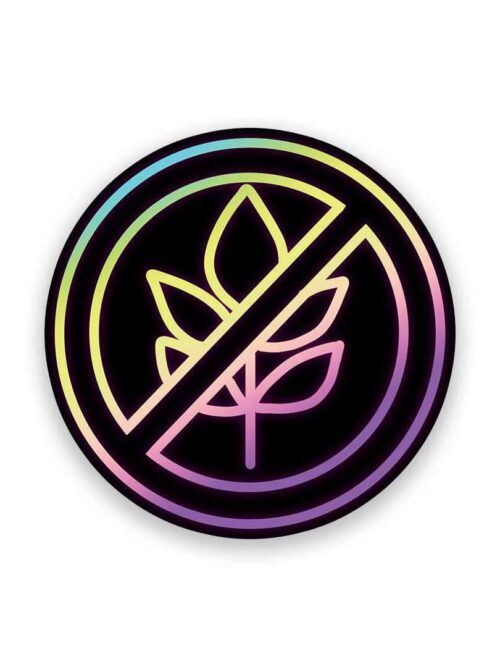 Neon No Weed Sticker