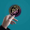 Neon No Weed Sticker