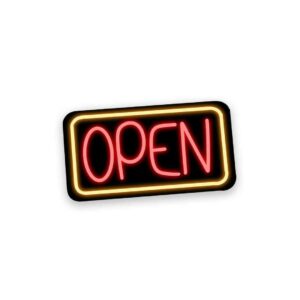 Neon Open Sticker Neon Open Sticker