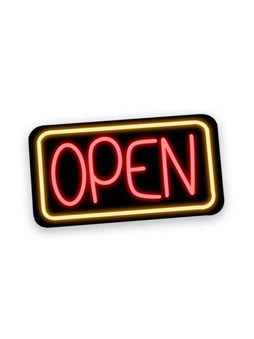 Neon Open Sticker