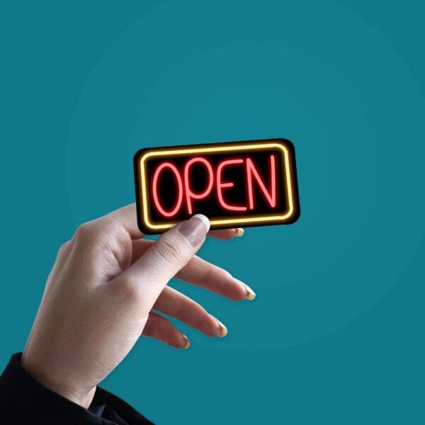 Neon Open Sticker