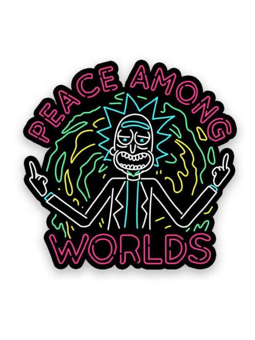 Neon Peace Among The World Sticker