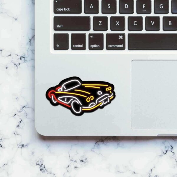 Neon Vintage Car Sticker Neon Vintage Car Sticker