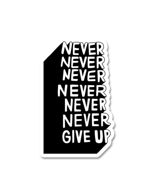Never Give Up Sticker