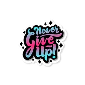 Never Give Up Sticker Never Give Up Sticker
