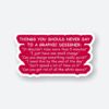 Never Say To A Graphic Designer