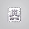 New York Post Stamp Travels Stickers