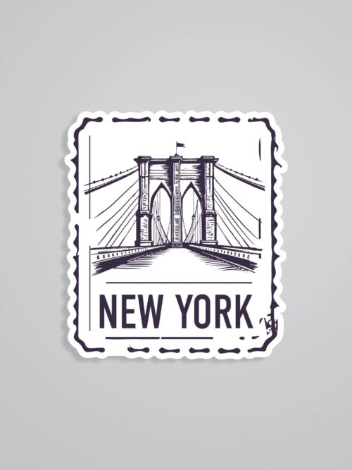 New York Post Stamp Travels Stickers