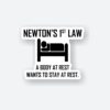 Newtons First Law Funny Physics Sticker